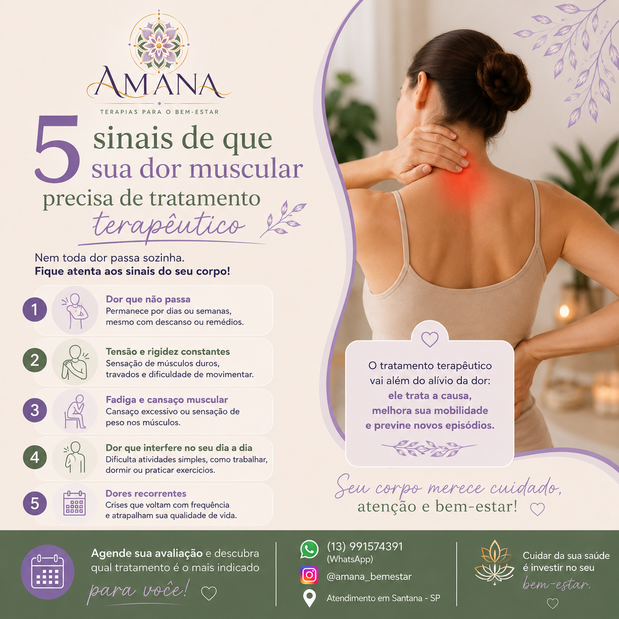 5 sinais de que sua dor muscular precisa de tratamento.